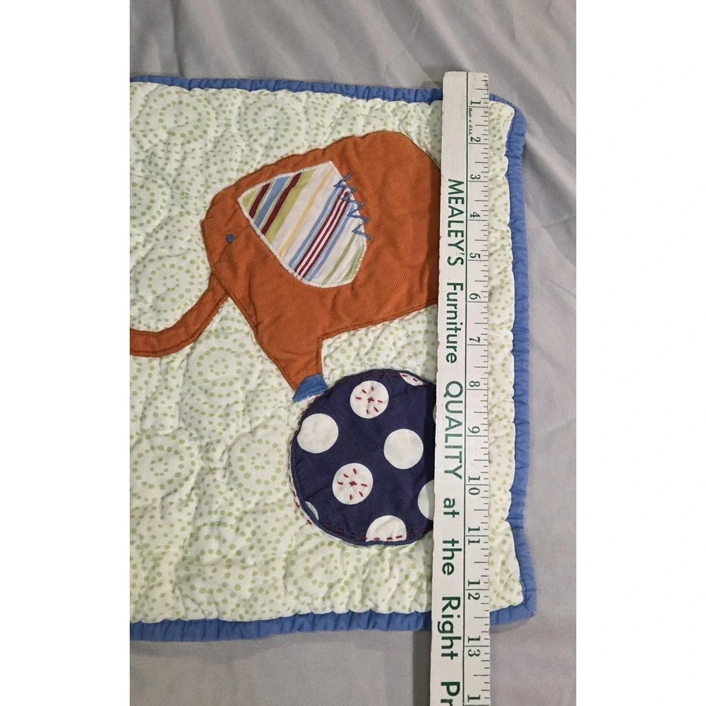 Pottery Barn Kids 2008 Baby Quilt  Blanket And Sham Circus Stacked Animals Theme